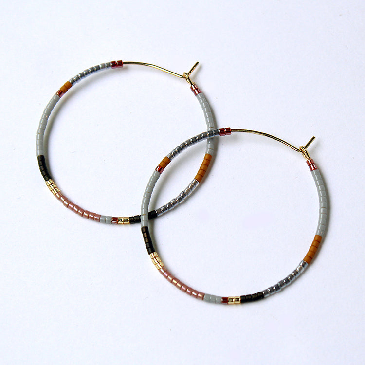 Beauty Hoops Large / Gray