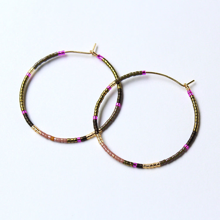 Beauty Hoops Large / Olive