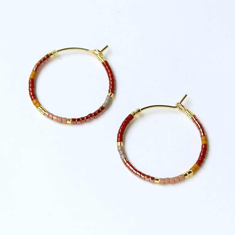 Beauty Hoops Small / Maroon