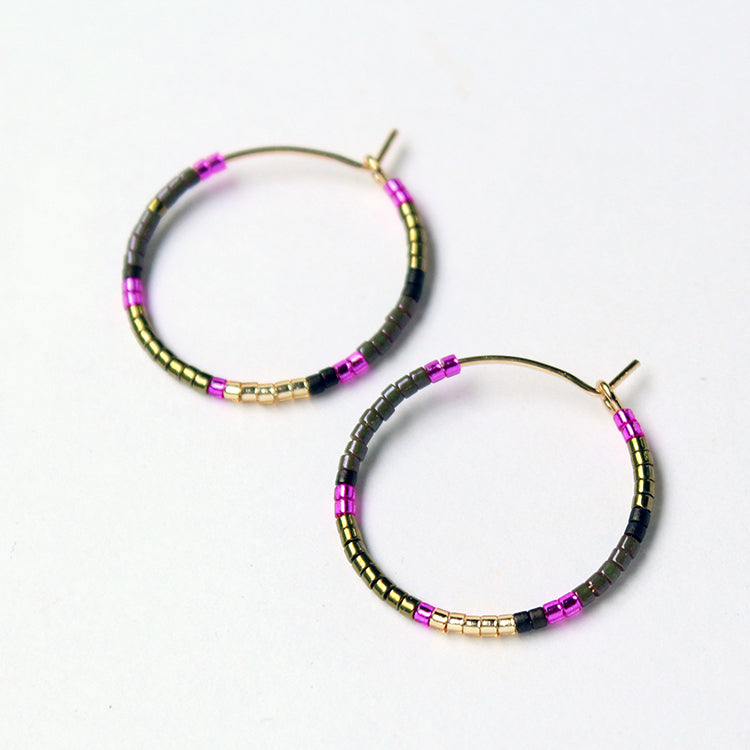 Beauty Hoops Small / Olive