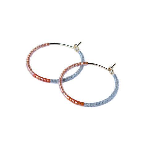 Color Field Hoops SM / Turquoise
