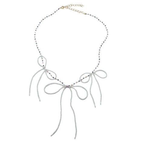 Petite Bow Necklace / Mint