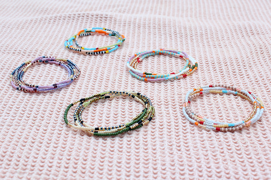 Coco Bracelets set of 4 / Latte