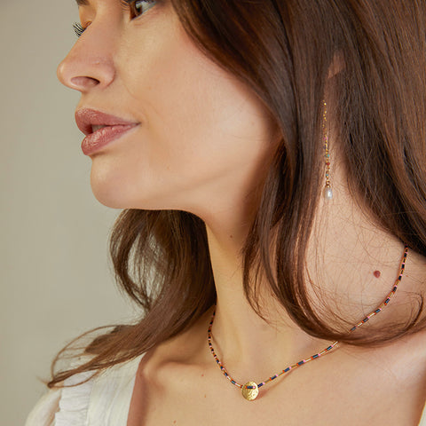 Duo Necklace with Star / Crystal