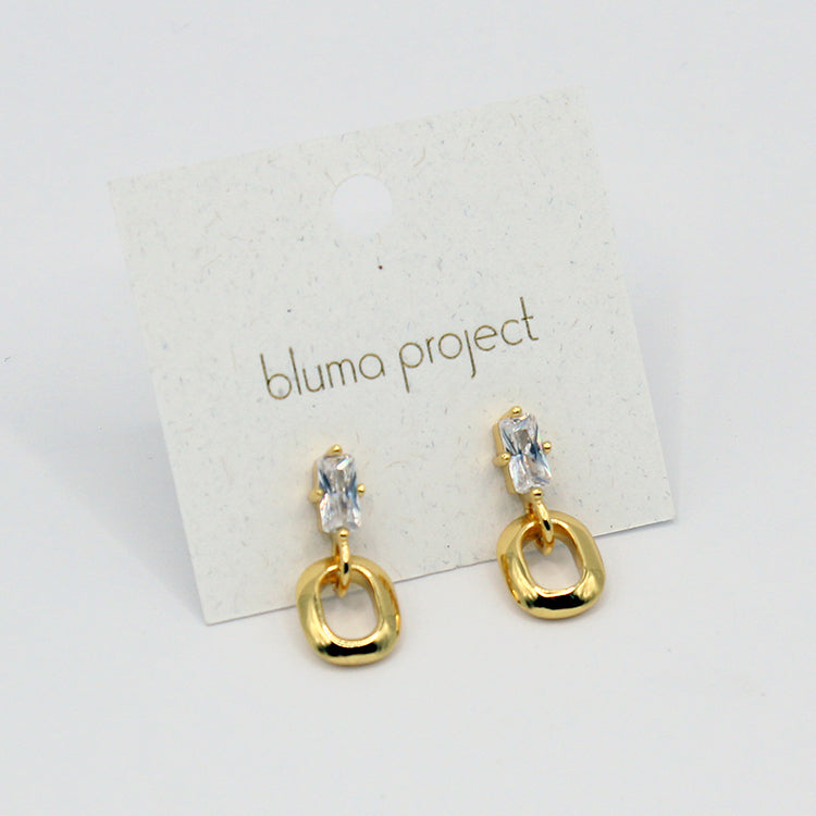 Oval Drop Studs