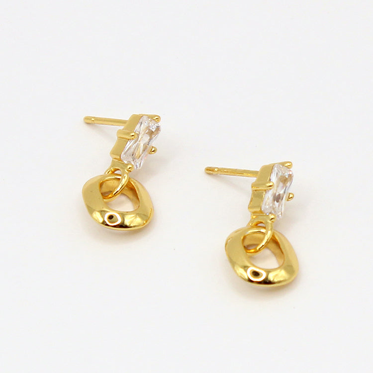Oval Drop Studs
