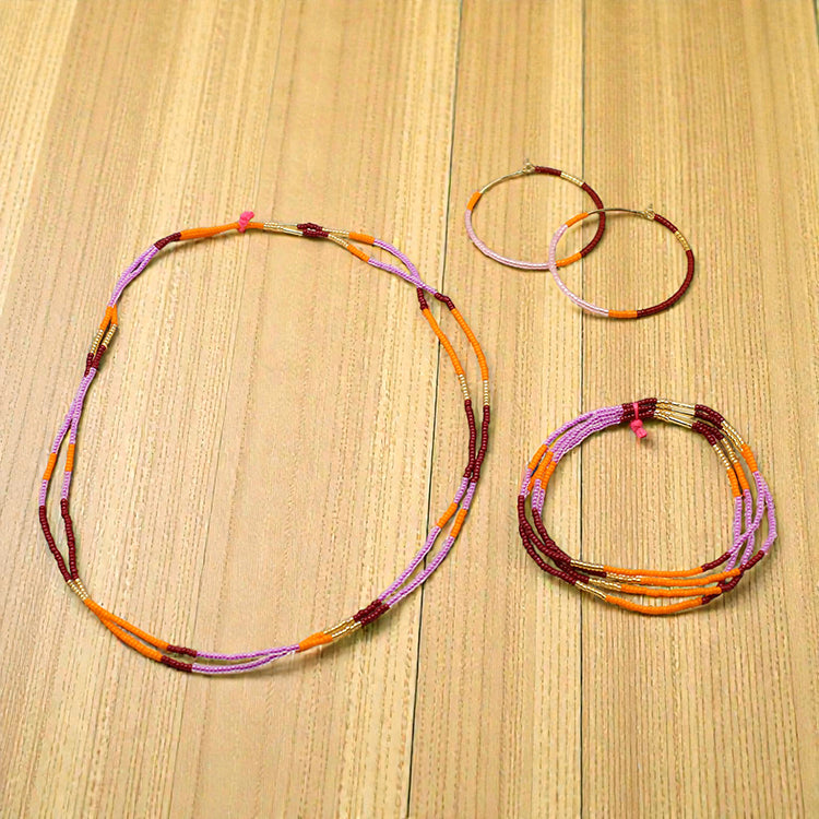 Rumi Chokers set of 2 / Violet
