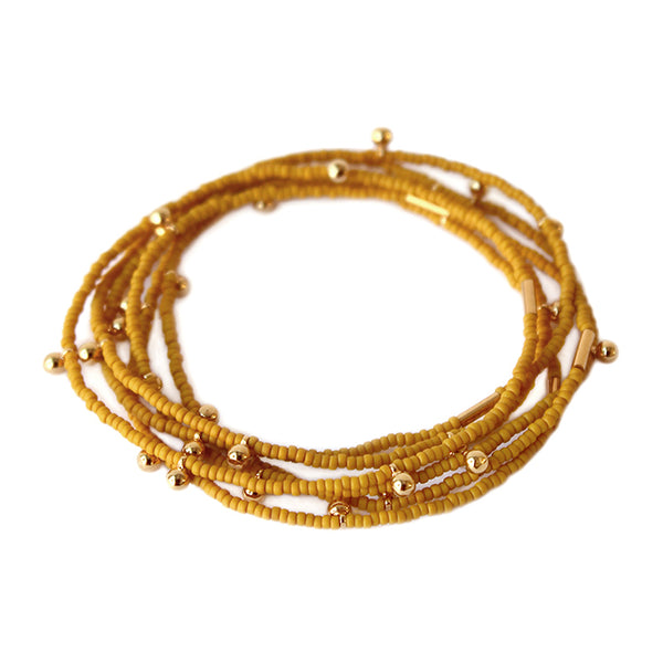 Cali Bracelets / set of 6 / Mustard