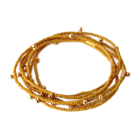 Cali Bracelets / set of 6 / Mustard