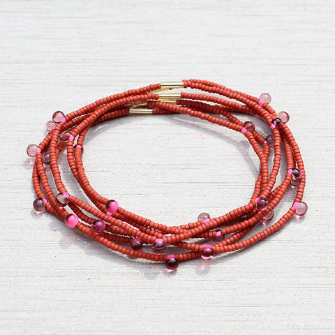 Candy Bracelets / Set of 6 / Terracotta