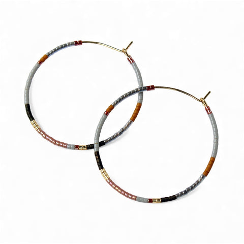 Beauty Hoops Large / Gray
