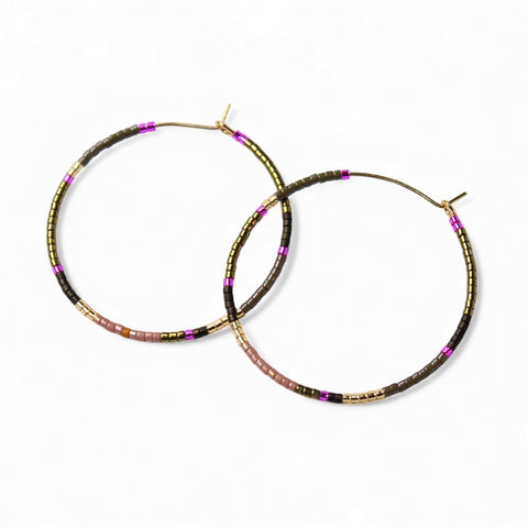 Beauty Hoops Large / Olive