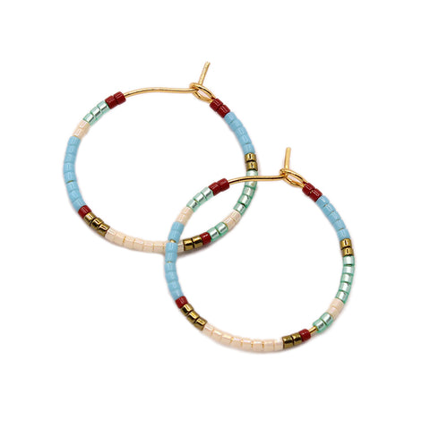 Zoe Hoops Large - Pistachio