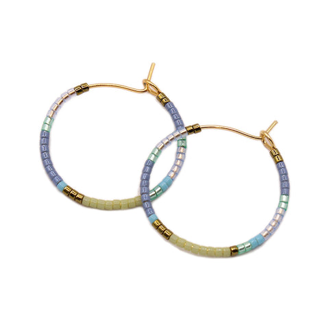 Zoe Hoops Large - Pistachio