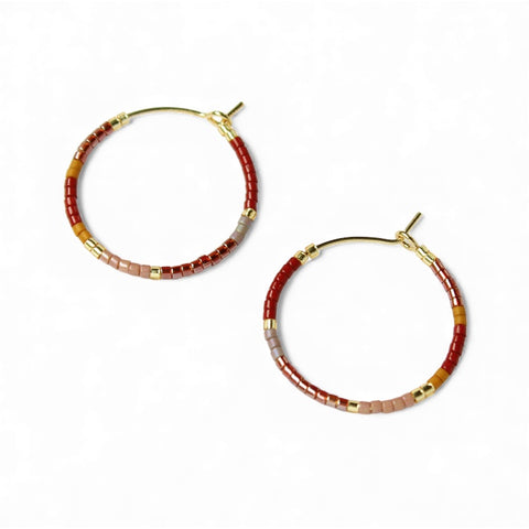 Beauty Hoops Small / Maroon