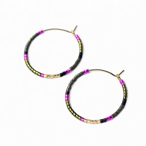 Beauty Hoops Small / Olive