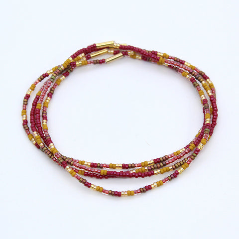 Gaia Bracelets set of 4 / Cranberry