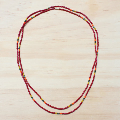 Naomi Chokers set of 2 / Maroon