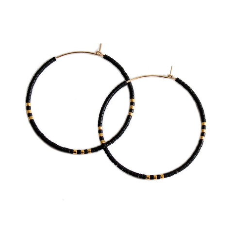 Zoe Hoops Large - Black