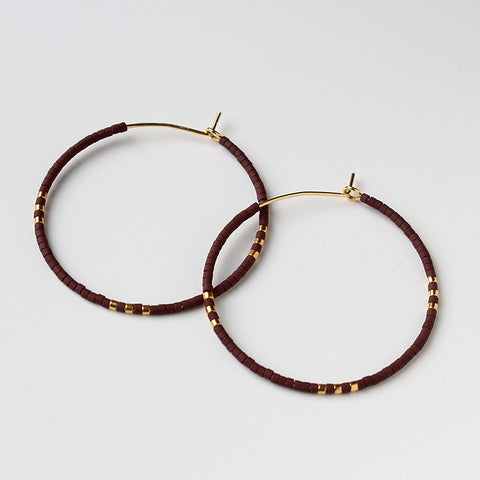 Zoe Hoops LG - Espresso