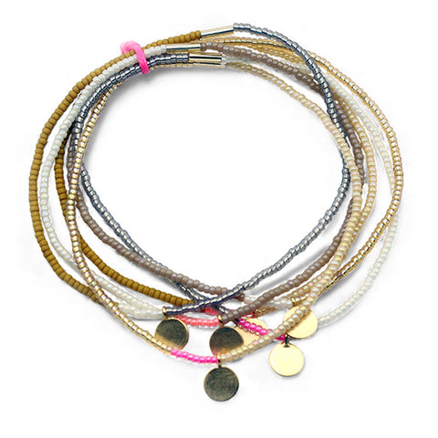 Color Block Bracelets - set 6 / Neutral