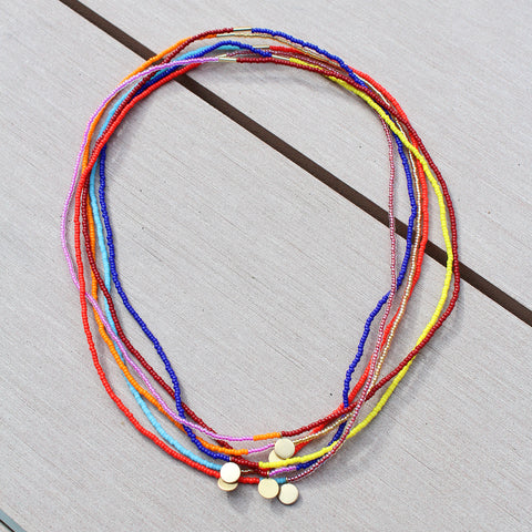 Color Block Chokers / set of 6 - Mixed