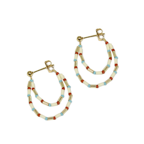 Rosette Hoops Small / Olive