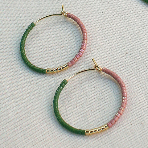 Color Field Hoops SM / Olive