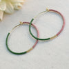 Color Field Hoops LG / Olive