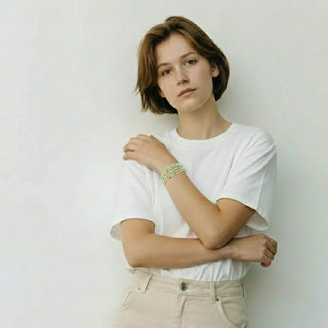 Candy Bracelets / Set of 6 / Mint Green