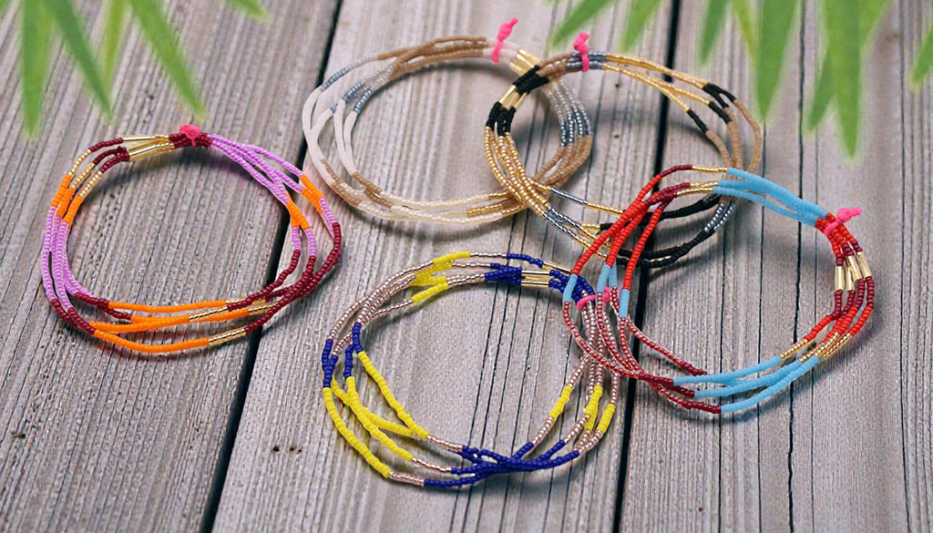 Rumi Bracelets set of 4 / Yellow